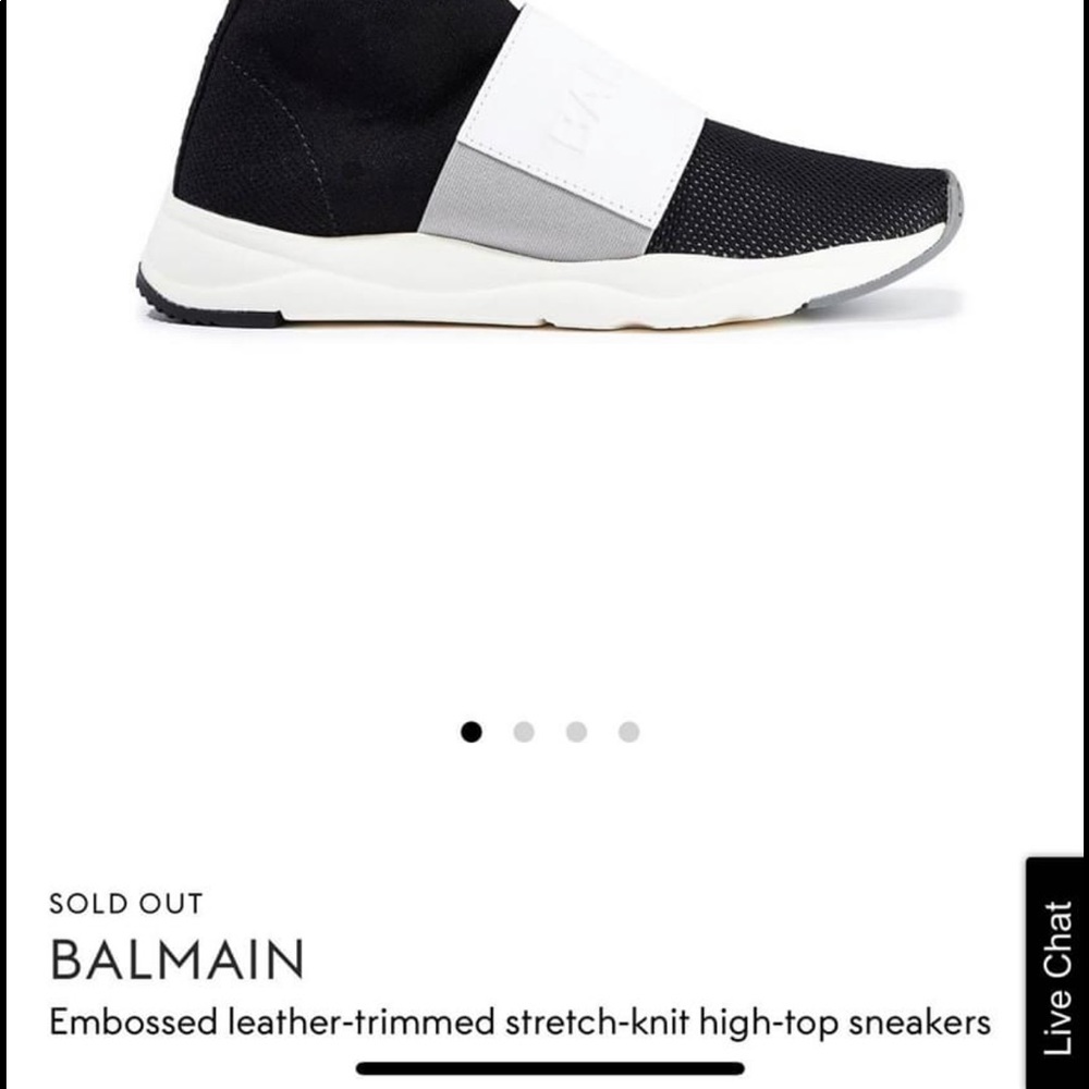 WORN ONCE BALMAIN Sneakers (s 8) with box!!! - Picture 12 of 14